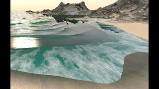 SCA2020 video abstract: Making Procedural Water Waves Boundary-aware (Jeschke et al.)