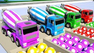 Wheels On the Bus  & Finger Song, Concrete Mixers | Soccer ball shaped wheels | Baby & Kids Songs