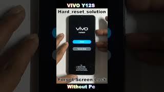 Vivo Y12s Hard Reset Pattern Lock Reset Without Pc  Vivo Y12s Hard Reset Without Password   #2024