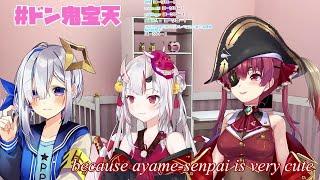 Amane Kanata, Nakiri Ayame, Houshou Marine - Ahoy!! [Romaji Lyrics] (Eng Sub)