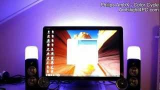 Ambilight4PC - Philips AmbX video showing a color cycle of the system