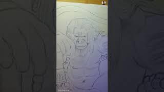 Hanuman Ji  (Drawing)  | Short video | Kishan Gupta Arts | #sketch #realistic #hanumanji #shorts