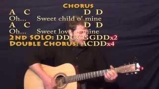 Sweet Child of Mine (GNR) Strum Guitar Cover Lesson with Chords/Lyrics #sweetchildofmine