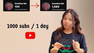 Get 1k subscribers in 1 day by promoting your channel this way #seo