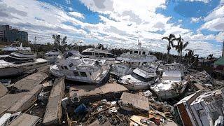 Hurricane Ian Yacht Carnage in Fort Myers : DJI Avata : Joe's Crab Shack