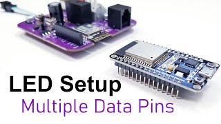 LED Setup: Using Multiple Data Pins + WLED Configuration. EASY Setup