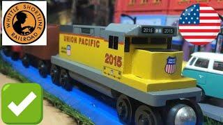 Union Pacific Railroad Whittle Shortline Railroad wooden toy trains (03957)