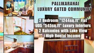 #PALLIKARANAI #2Bedroom 2Balcony 1244sqft #FlatForSale UDS 485sft #Luxury #Furnished #GatedCommunity