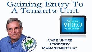 Gaining Entry To A Tenants Unit | Cape Shore Property Management Inc.