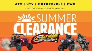 Summer Clearance Sale | Cedar Creek Motorsports