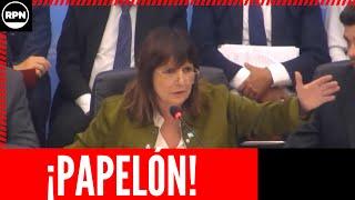 Diputados apretaron a vivo a Bullrich y lo que pasó fue un papelón