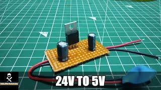 How to Make 24V to 5V Regulator Using 7805 IC