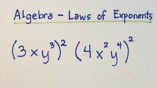 Simplifying Algebraic Expressions - Laws of Exponents @MathTeacherGon