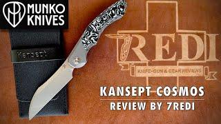 Kansept Knives Cosmos by Munko Knives Review - Super Unique Wharncliffe!