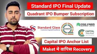 Standard IPO Final Update | Quadrant IPO Subscription | Capital IPO Anchor | Jayesh Khatri