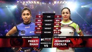 Bengaluru Tigers Vs Delhi Heroes | MTV Super Fight League | Preeti Shah Vs Jenniffer Cecilia | SFL