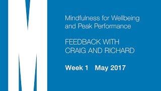 Feedback from Craig and Richard - Week 1 - May 2017