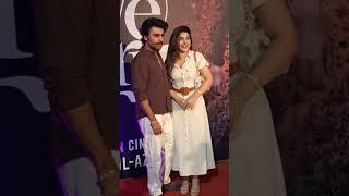 Farhan & Urwa at the Love Guru Premiere ️#urwahocane #couplegoal #loveguru #aryfilms #premiere