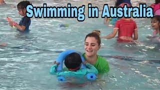 Swimming in Australia | kids swimming lesson | Swimming class Australia | First lesson of swimming