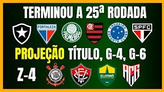 BRASILEIRÃO | NOVA PROJEÇÃO | TERMINOU A 25ª RODADA