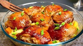 My favorite recipe for chicken thighs in the oven! They are the first to disappear from the table!