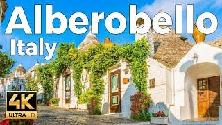 Alberobello, Italy Walking Tour (4k Ultra HD 60fps) – With Captions