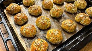 No Yeast! Amazing Cheesy Buns in 5 Minutes!  ASMR cooking!