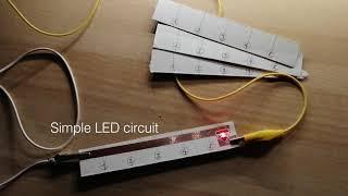 Bending test of copper tape (Adafruit 6mm Copper Foil Tape) - Paper circuits