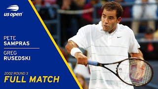 Pete Sampras vs Greg Rusedski Full Match | 2002 US Open Round 3