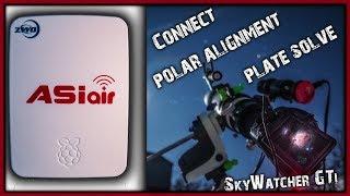 ASi AiR SkyWatcher AZ EQ GTi SetUp / Connect, Polar alignment, Plate solve