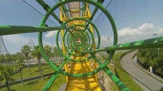 Ultra Twister Roller Coaster POV Nagashima Spaland Japan Togo Heartline Coaster