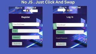 NO JS Two Sided Form HTML & CSS | @iqraCS