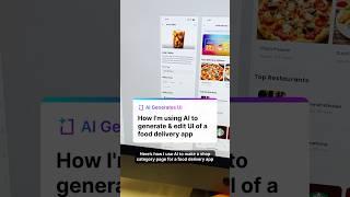 AI UI Generator: Building a Food Delivery App Interface in Minutes #uidesigns #ui #ux