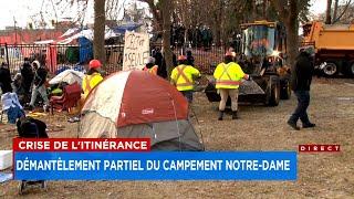 Démantèlement partiel du campement Notre-Dame