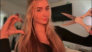 ASMR girl that’s obsessed with you gives you a haircut and style️