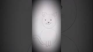 Easily cat drawing #drawing #easy drawing#shorts #short video