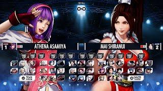 The King of Fighters XV - Character Select (All Colors and Stages)