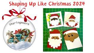 Cricut Designs Community Santa Christmas Cards ~ Shaping Up Like Christmas 2024 ~ Sharingmoore