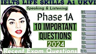 IELTS Life Skills A1 Speaking & Listening Test UKVI Spouse Visa 2023 || New Topics  Phase 1 A