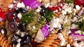  BEST EVER GREEK PASTA SALAD Cooking w/ Ashley