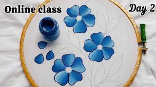 Online Class 2 How to paint on cloth series ‍   Fabric painting for beginners Day 2