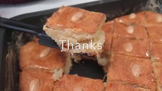 Traditional Lebanese semolina cake (Namoura) with Mariam from Wellsprings for Women