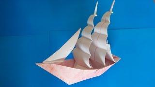 Корабль Фрегат оригами ️ Frigate ship origami (Patricia Crawford)