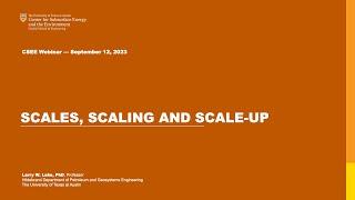 September 2023: Scales, Scaling and Scale-Up