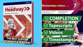 New Headway Elementary 5th Edition - Unit 7: Remember when... || Student's Book