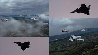 Formation Flight & Dassault Rafale Flyby - Independent Aviation Platoon 34th Anniversary