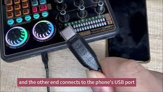 How to connect the SK600 Audio Mixer to smartphone（typec）