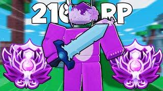 Hitting NIGHTMARE top 1 2100 RP (roblox bedwars)