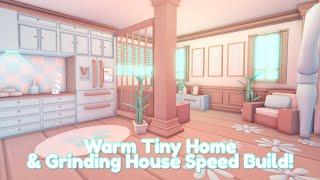 Warm Aesthetic Tiny Home & Grinding House Speed Build in Adopt Me! ️