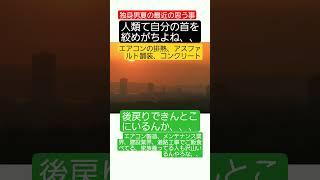 【ヒートアイランド現象】　エアコン　ゼネコン　道路公団　建設業界　道路工事　人類
